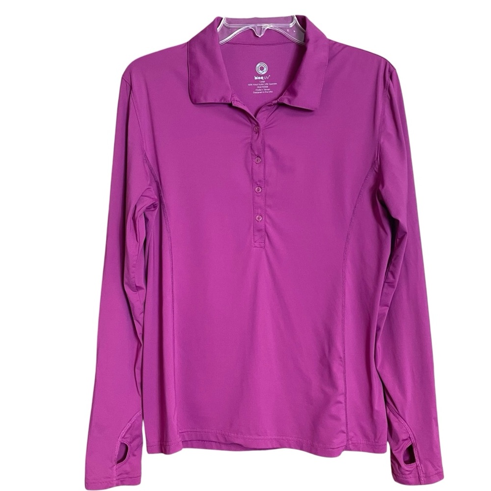 Bloq UV Pink Long Sleeve Collared Shirt large